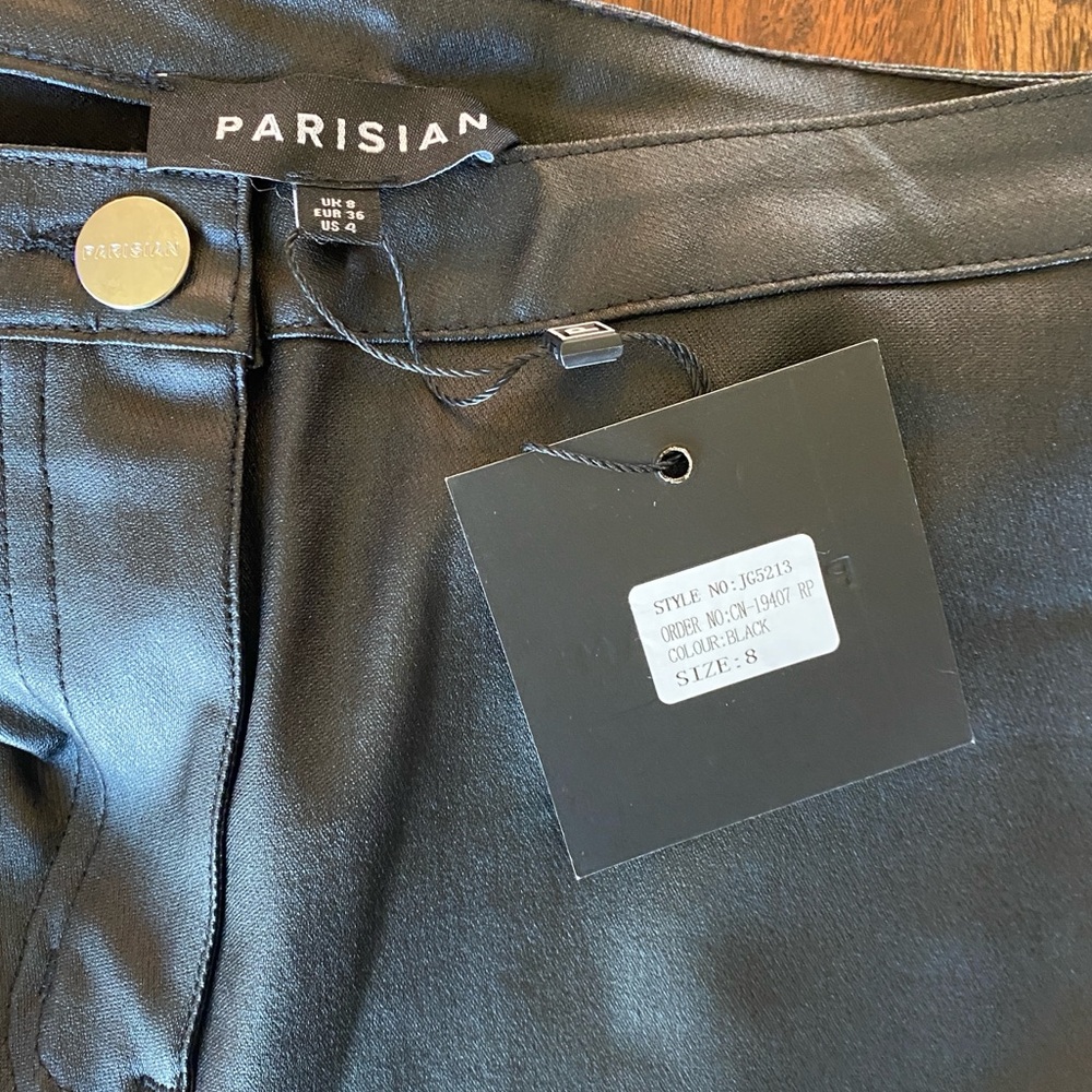 NWT Parisian Faux Leather Pants - Size 4 - Picture 3 of 4